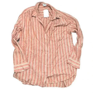 Wonderly orange stripe long sleeve button down